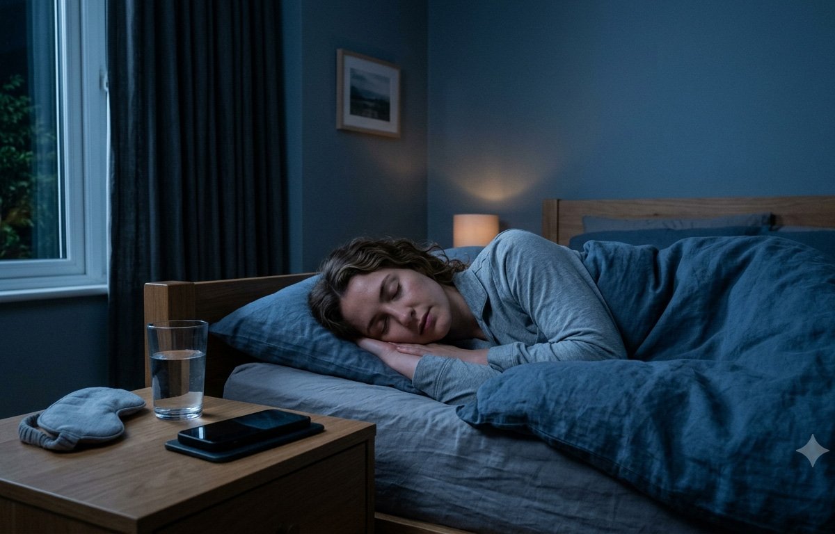 Frau schläft in einem kühlen Schlafzimmer - Sleepmaxxing: Was am viralen Schlaf-Trend wirklich dran ist - Symbolbild: Generiert mit KI / Sanuvita